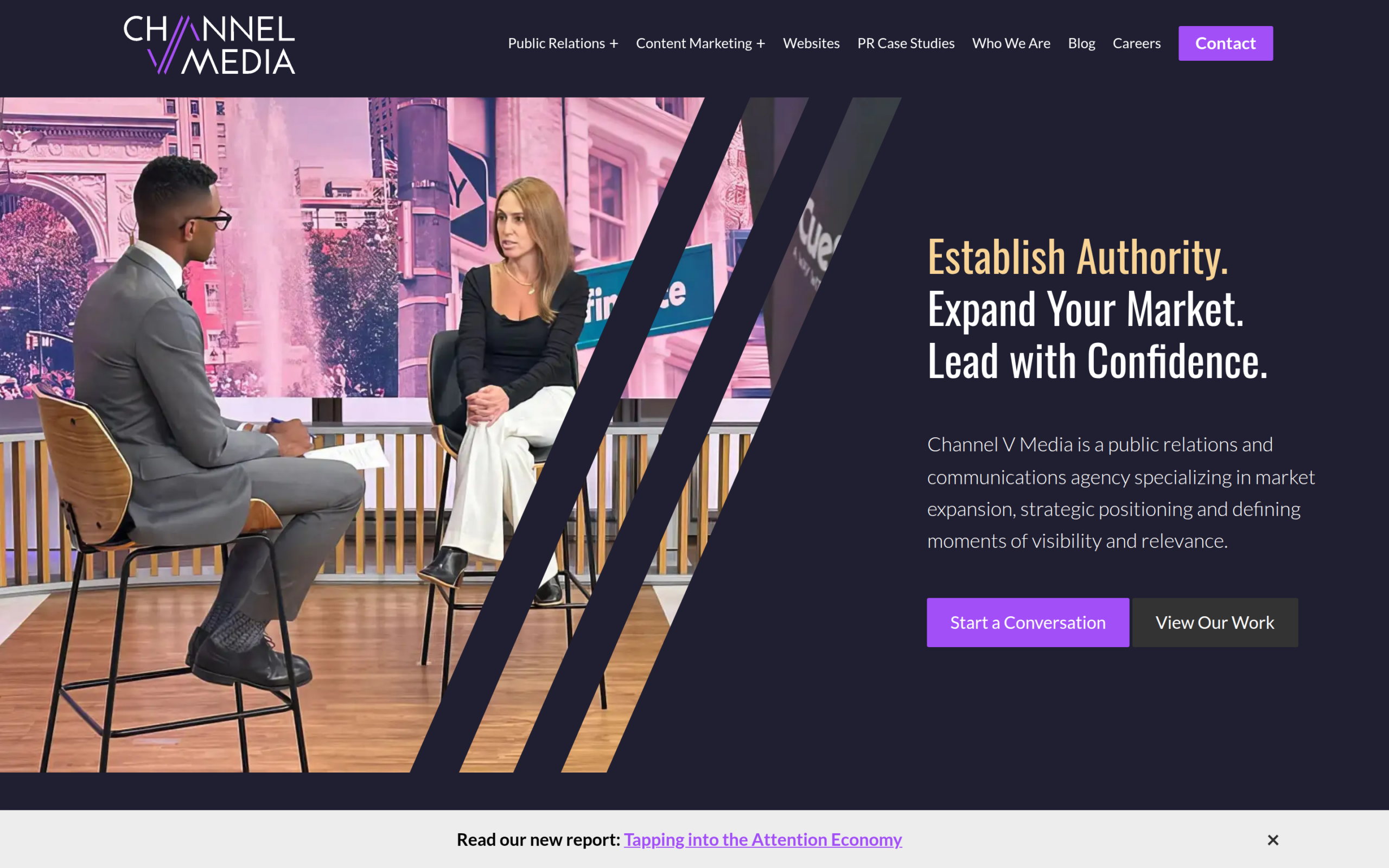 Channel V Media homepage - SaaS digital marketing agency